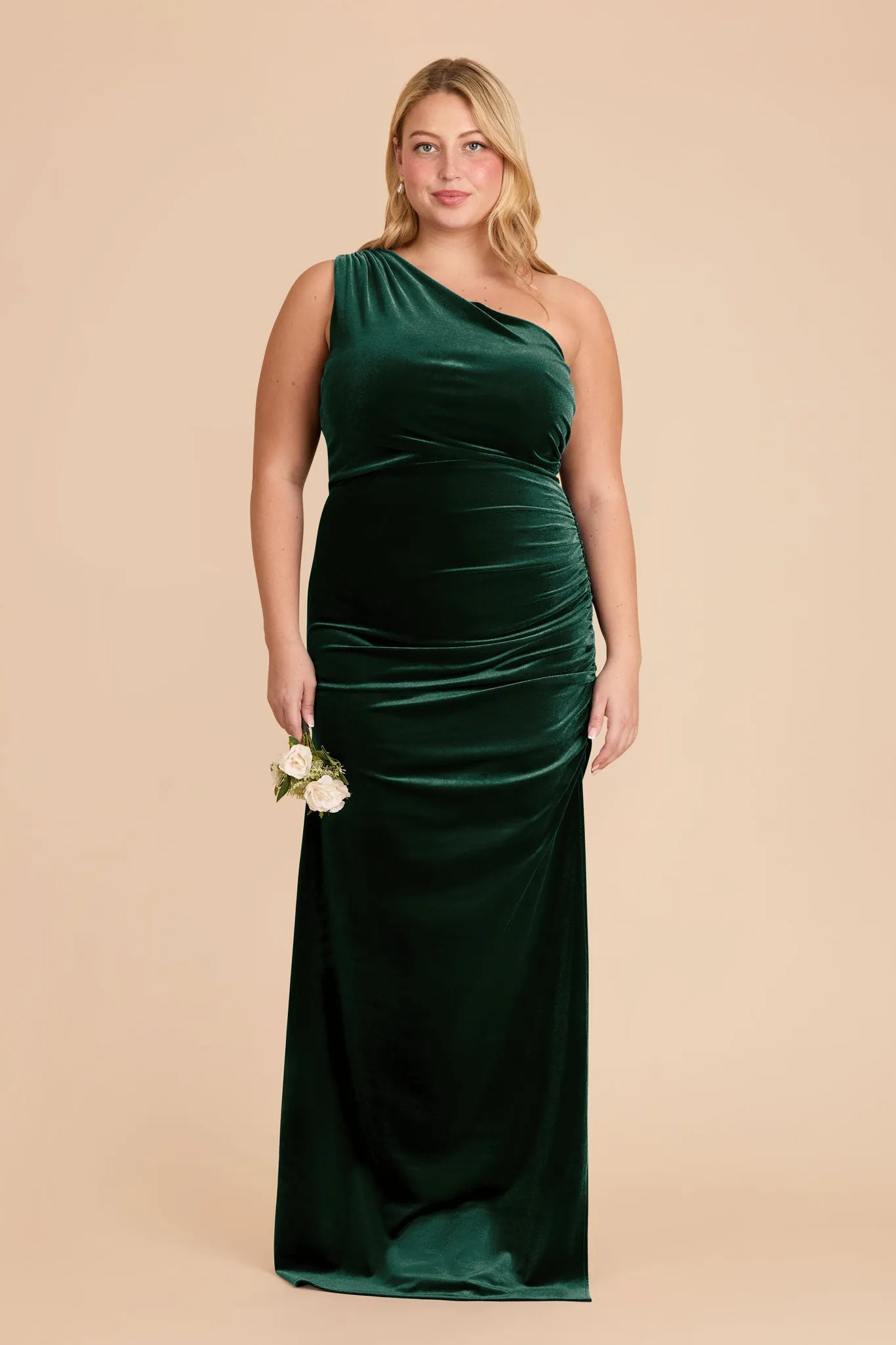 Claudia Velvet Dress - Emerald sold by Birdy Grey