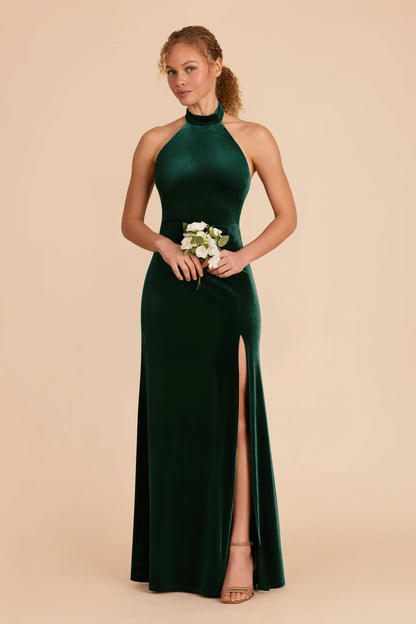 Daphne Velvet Dress - Emerald sold by Birdy Grey product image thumbnail 3