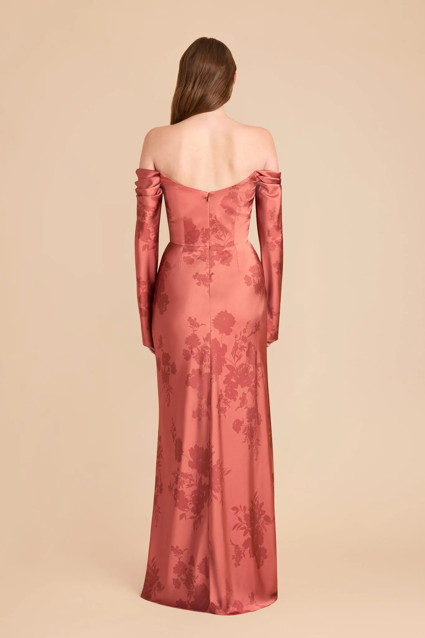 Maya Matte Satin Dress - Wild Rose Whimsical Blooms sold by Birdy Grey product image thumbnail 4