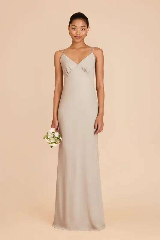 Dasha Chiffon Dress - Neutral Champagne sold by Birdy Grey