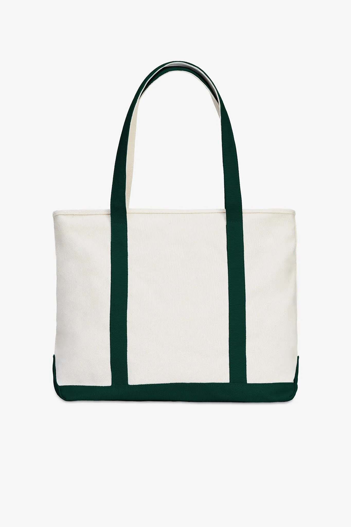 Canvas Zip Top Tote - Emerald sold by Birdy Grey