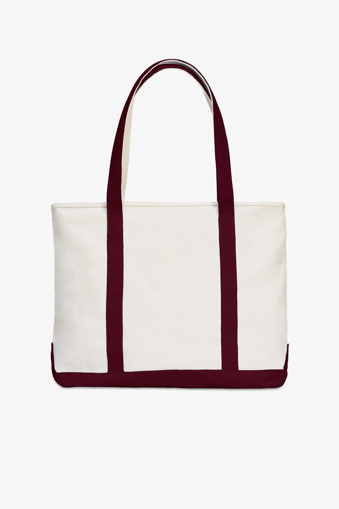 Canvas Zip Top Tote - Cabernet sold by Birdy Grey