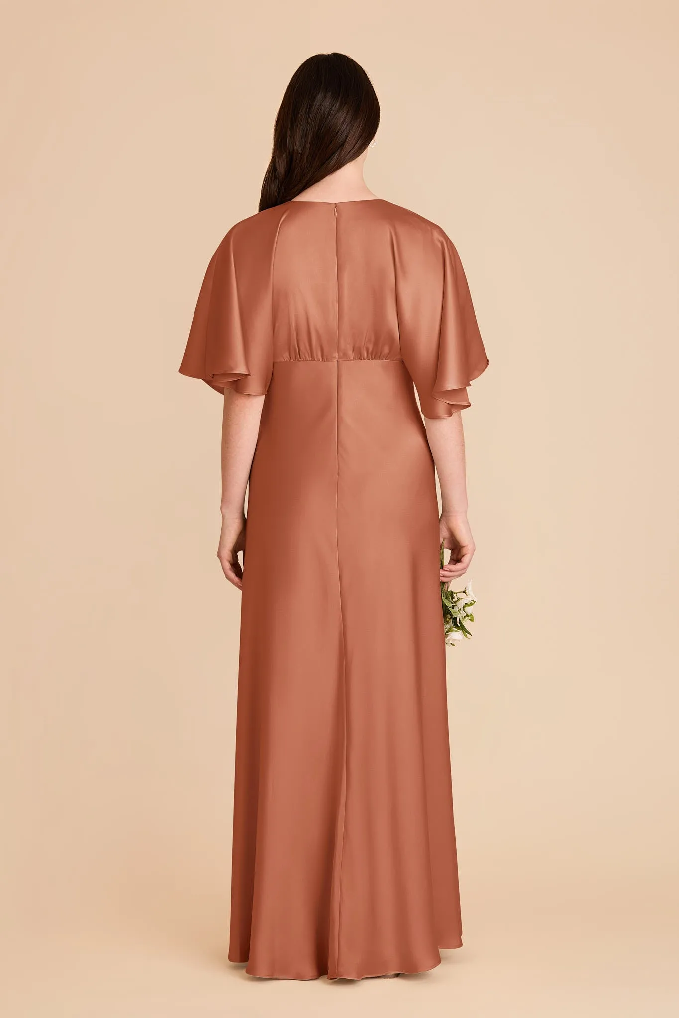 Shyla Matte Satin Dress - Terracotta sold by Birdy Grey product image thumbnail 5
