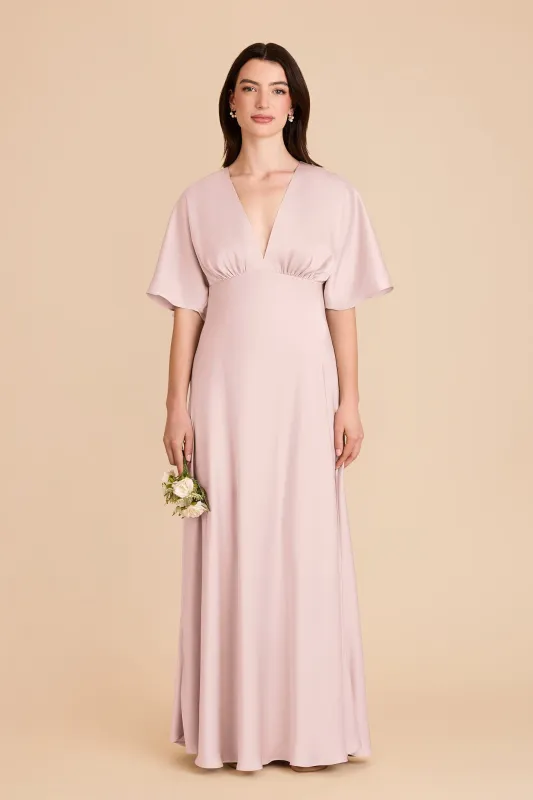 Shyla Matte Satin Dress - Pale Blush sold by Birdy Grey