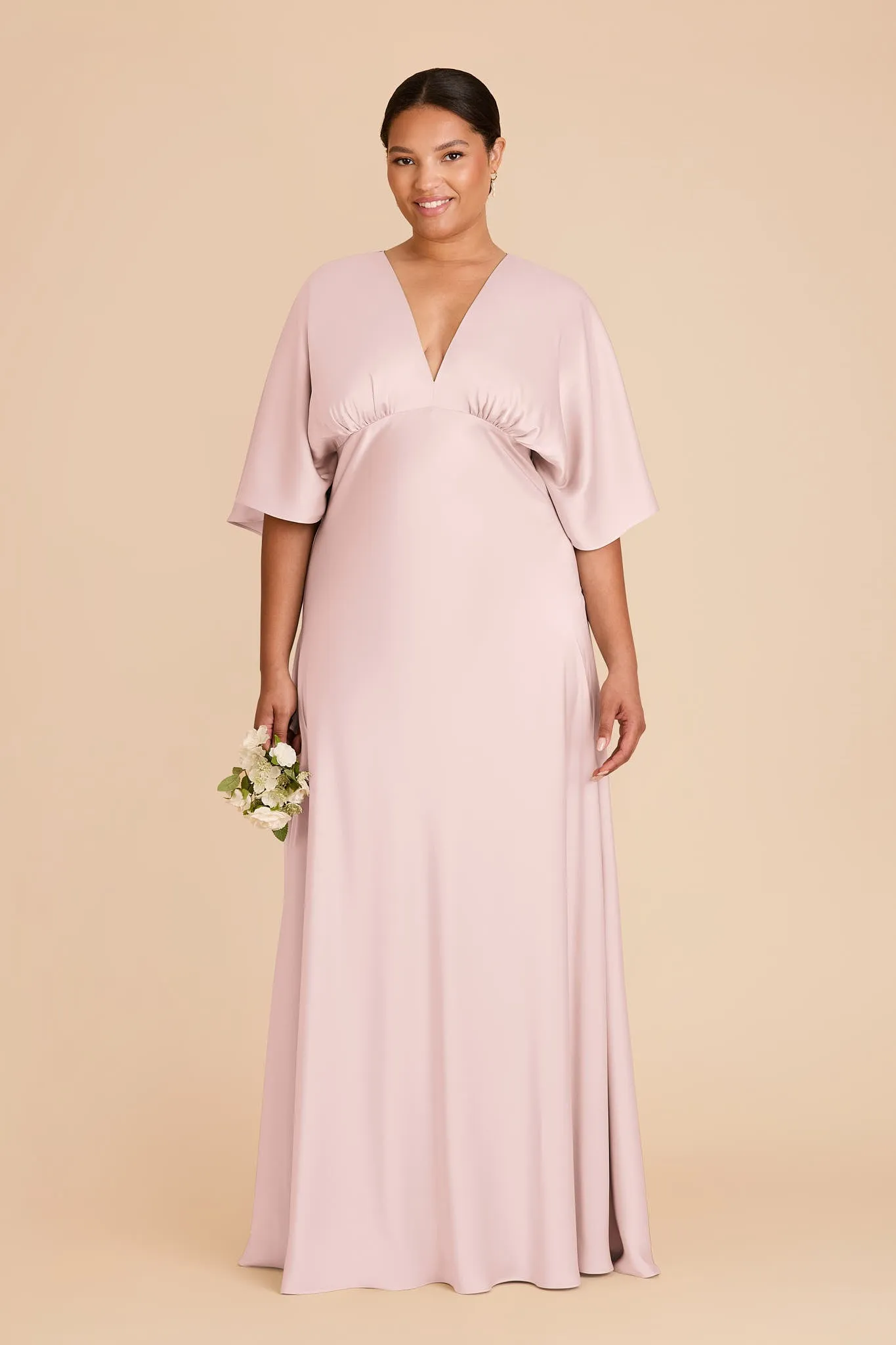 Shyla Matte Satin Dress - Pale Blush sold by Birdy Grey product image thumbnail 2