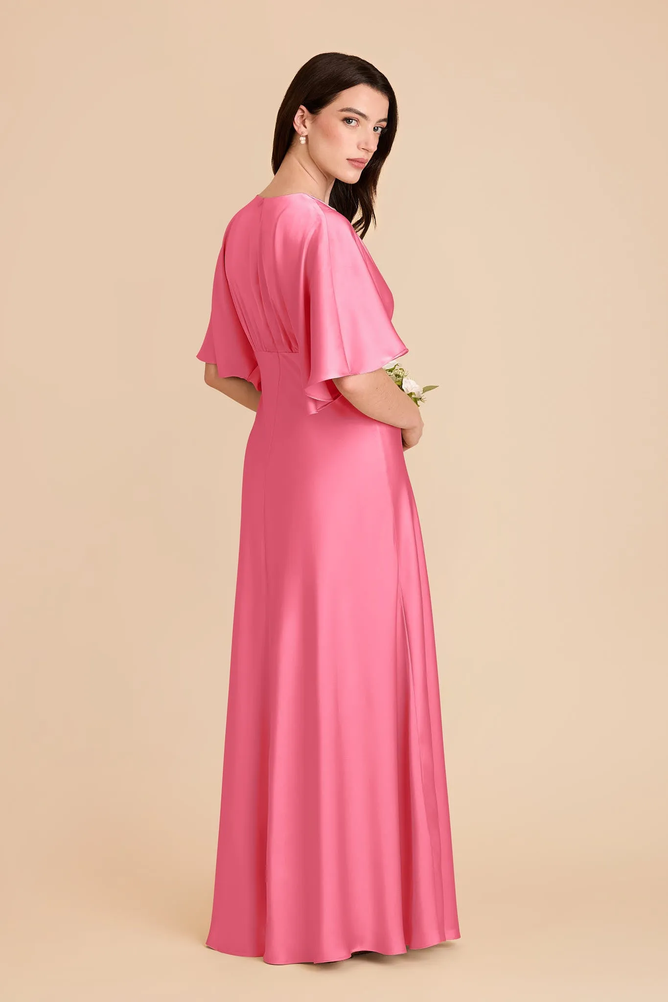 Shyla Matte Satin Dress - Bon Bon Pink sold by Birdy Grey product image thumbnail 4