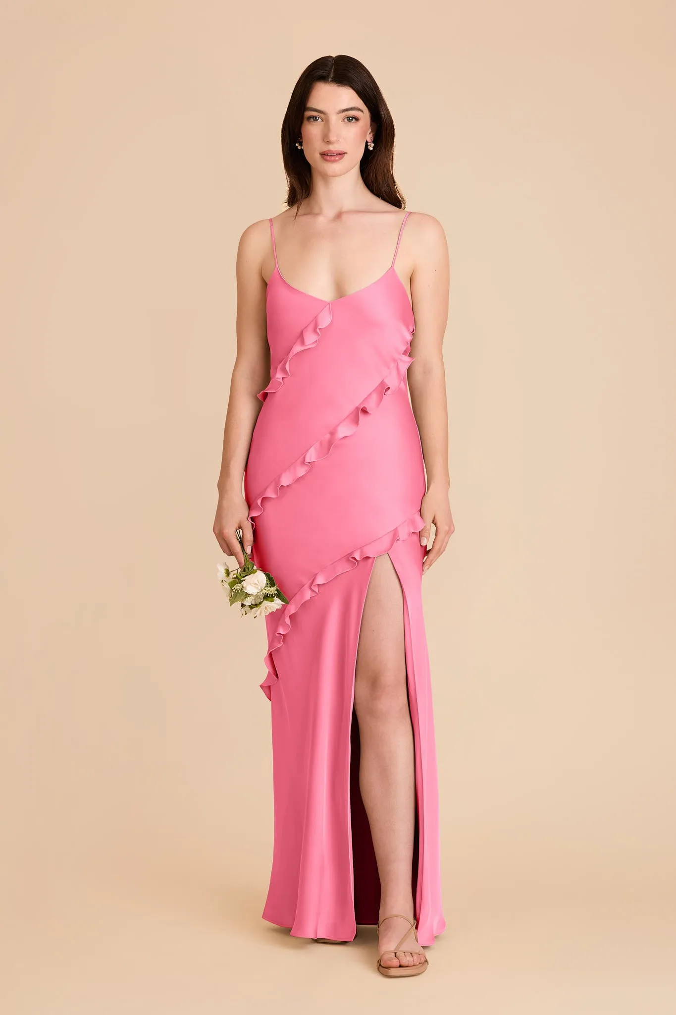 Valentina Matte Satin Dress - Bon Bon Pink sold by Birdy Grey product image thumbnail 3