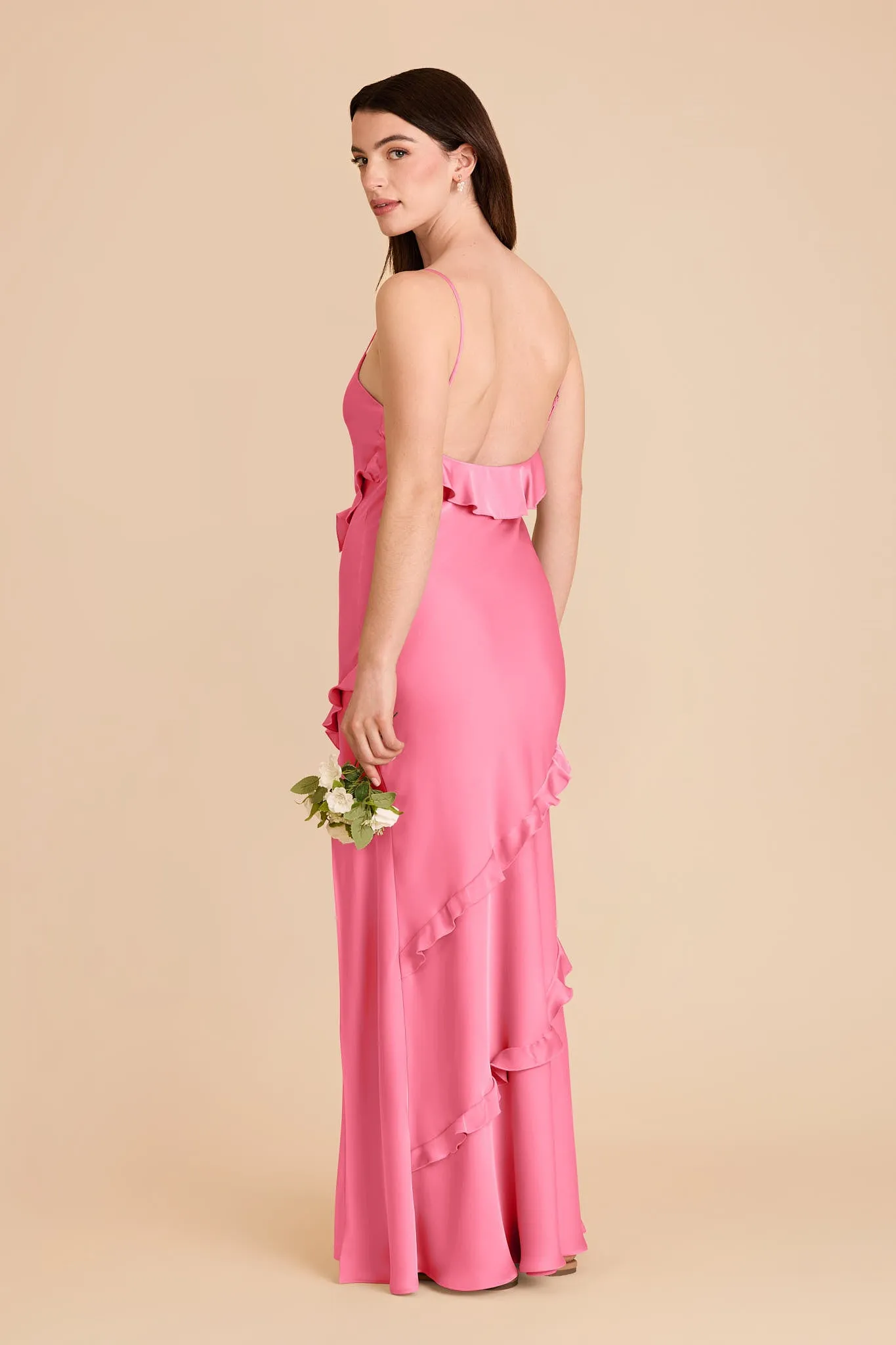 Valentina Matte Satin Dress - Bon Bon Pink sold by Birdy Grey product image thumbnail 4