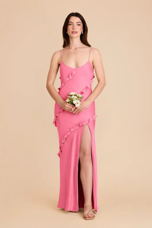Valentina Matte Satin Dress - Bon Bon Pink sold by Birdy Grey
