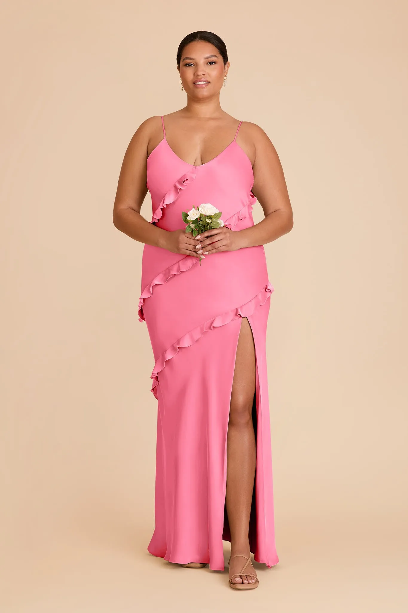 Valentina Matte Satin Dress - Bon Bon Pink sold by Birdy Grey product image thumbnail 2
