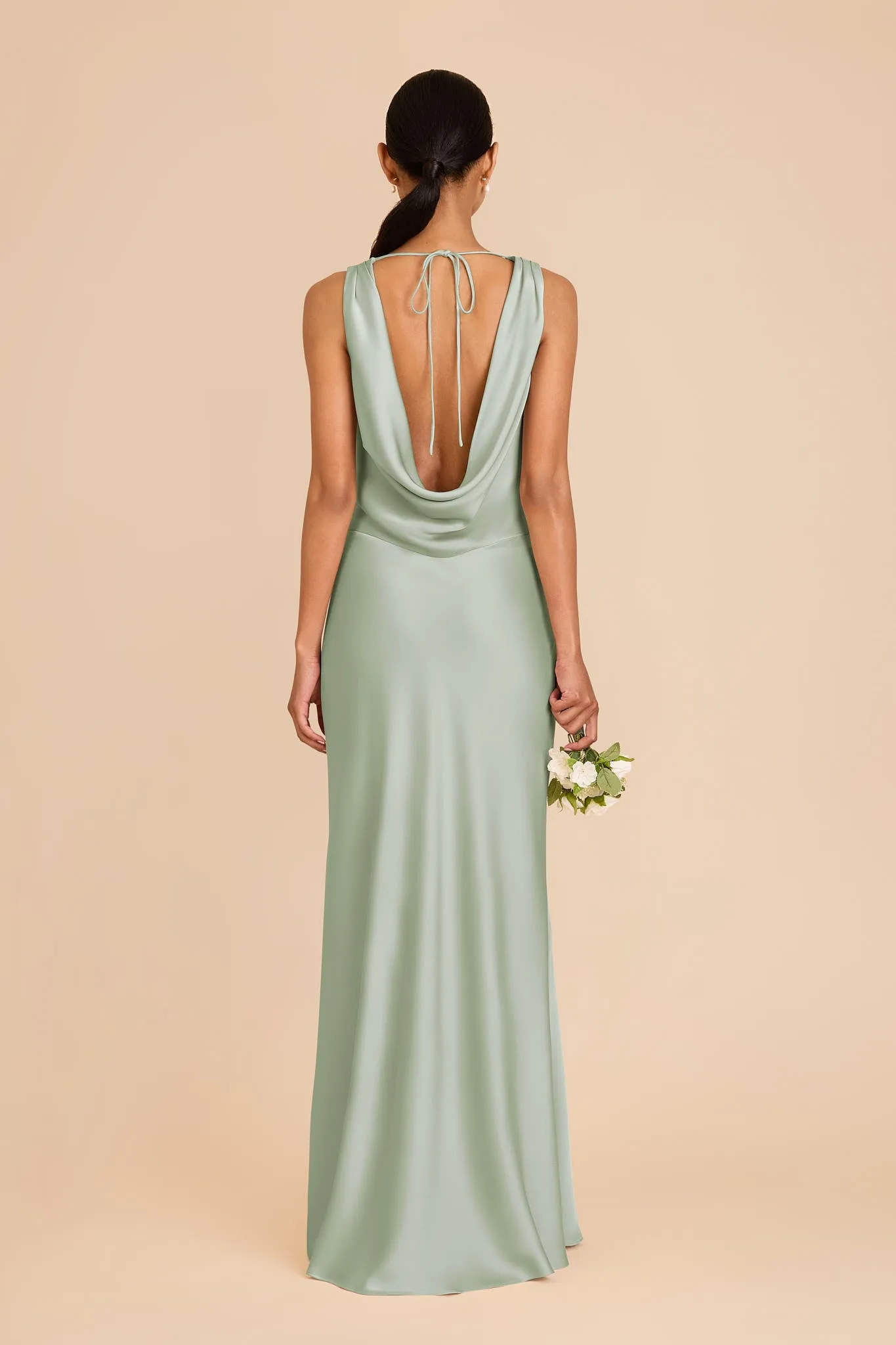 Bonnie Matte Satin Dress - Sage sold by Birdy Grey product image thumbnail 5