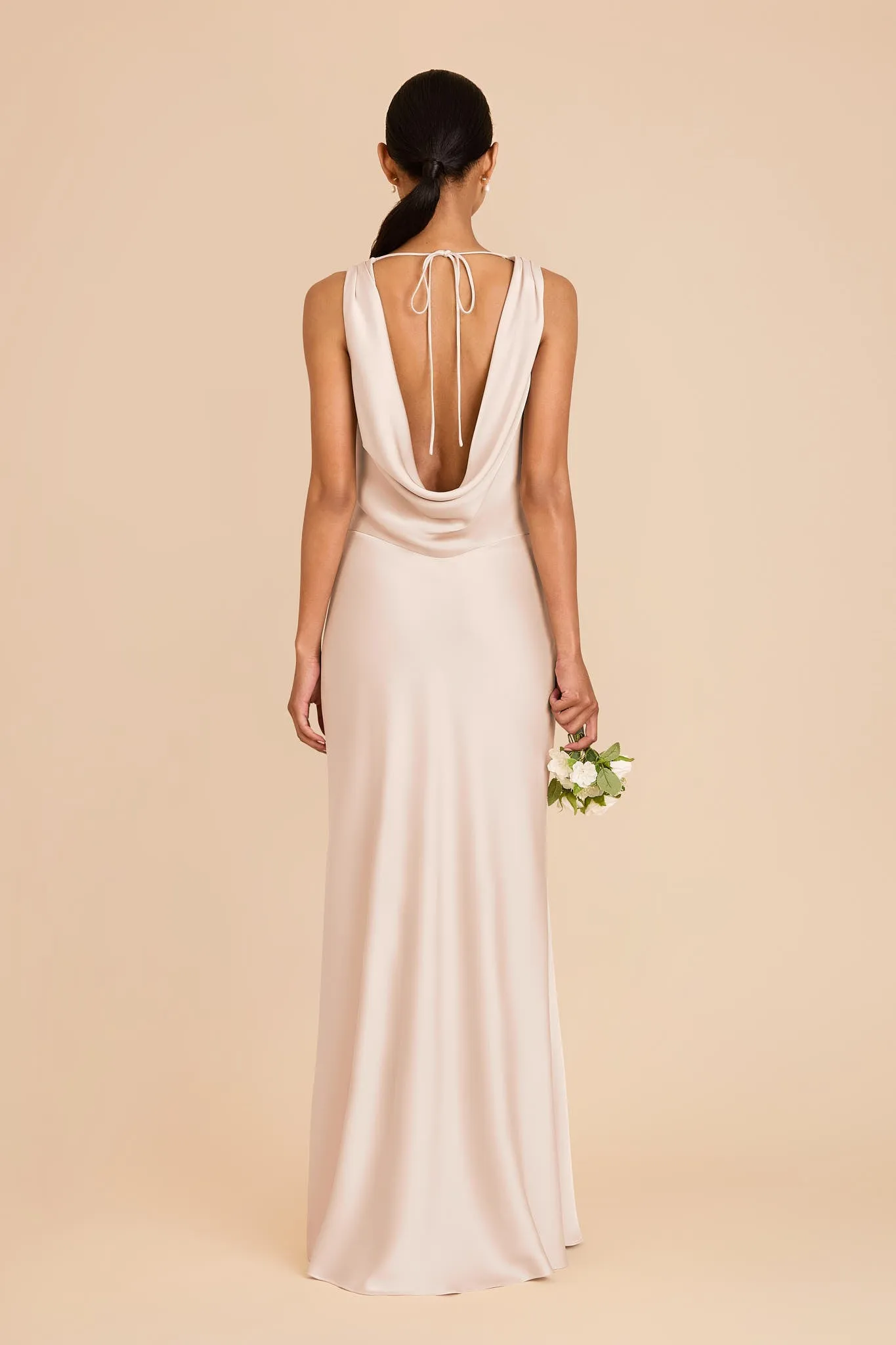 Bonnie Matte Satin Dress - Champagne sold by Birdy Grey product image thumbnail 5