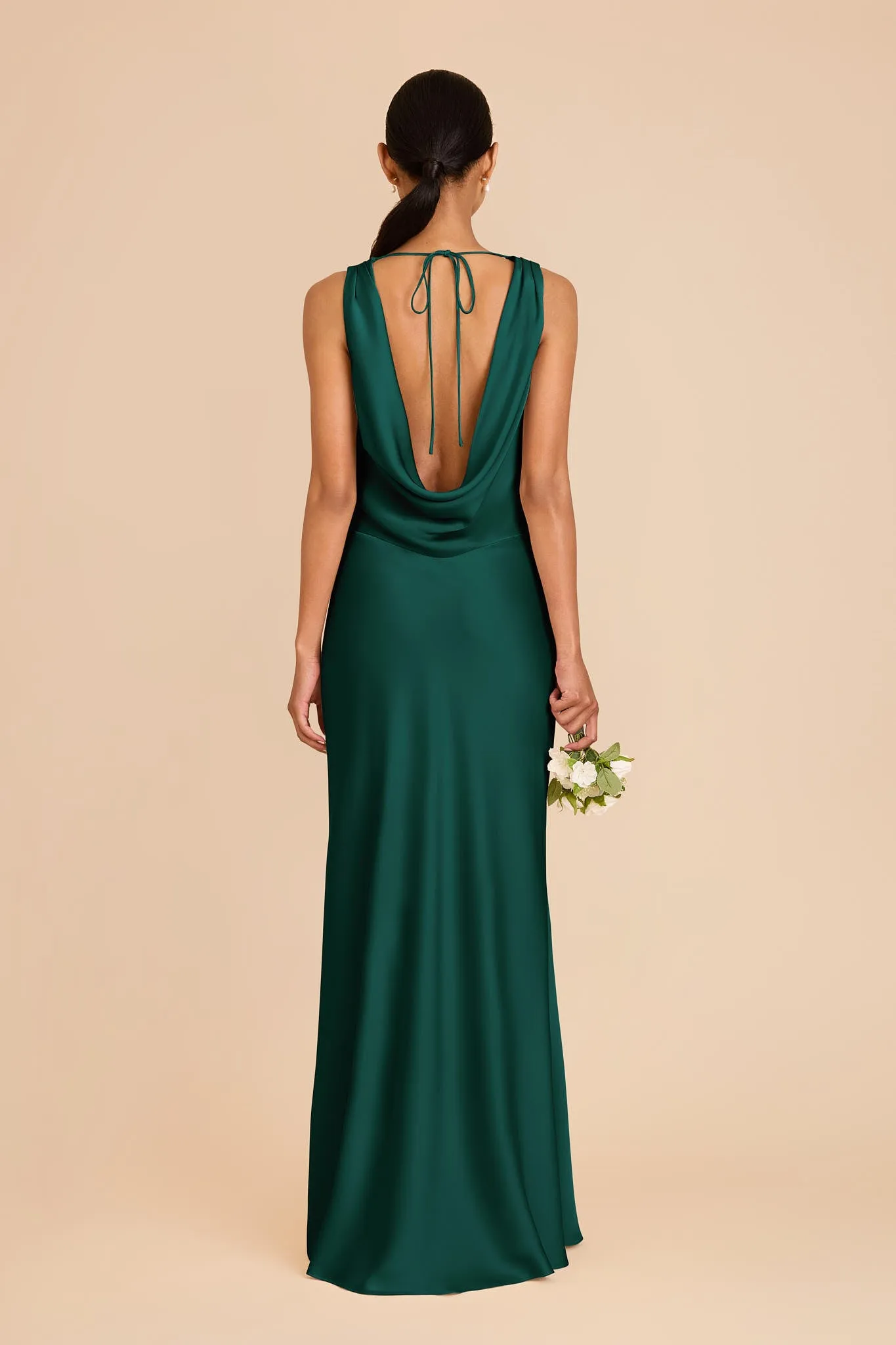 Bonnie Matte Satin Dress - Emerald sold by Birdy Grey product image thumbnail 5