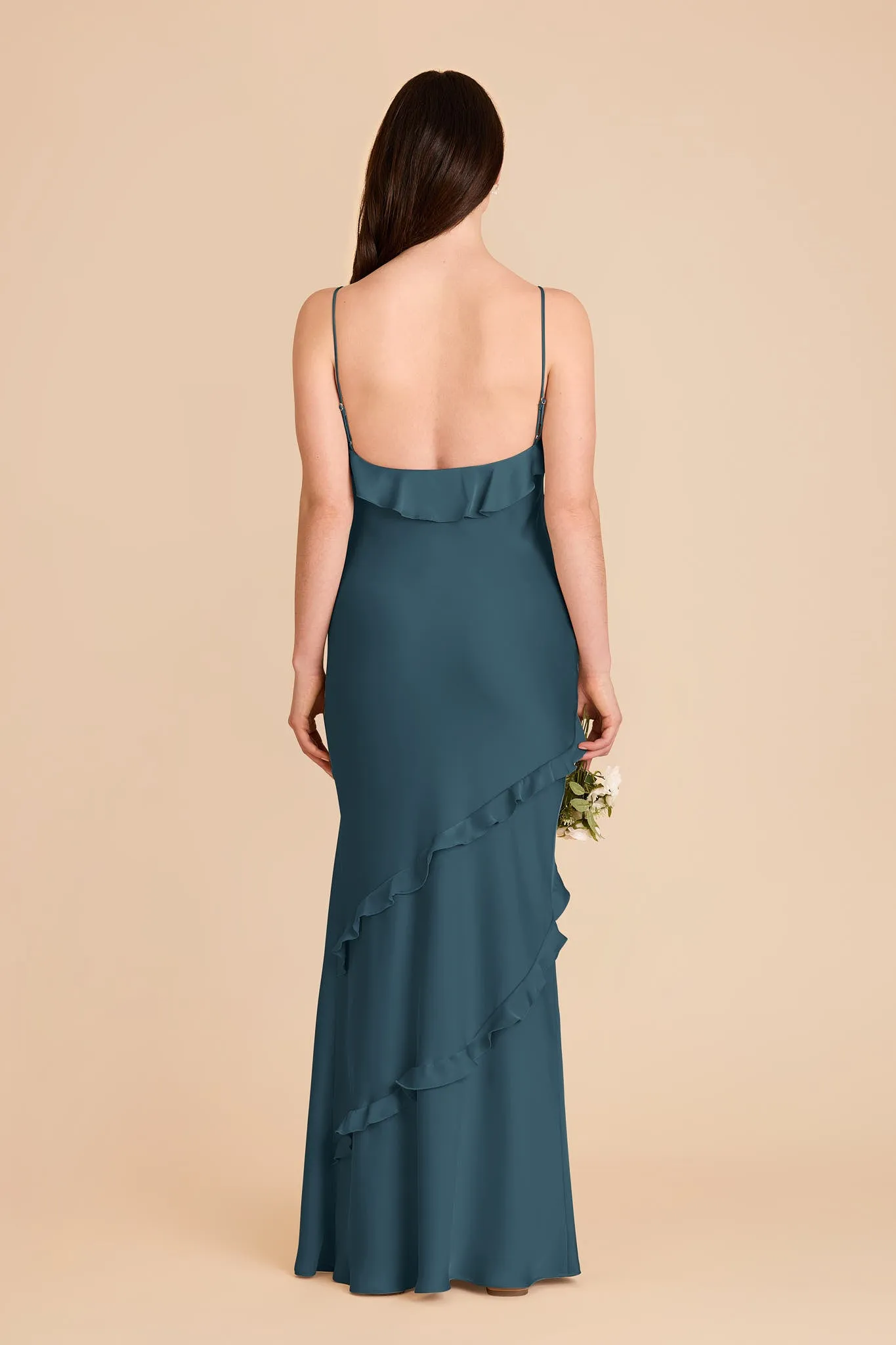 Valentina Matte Satin Dress - Dark Teal sold by Birdy Grey product image thumbnail 5