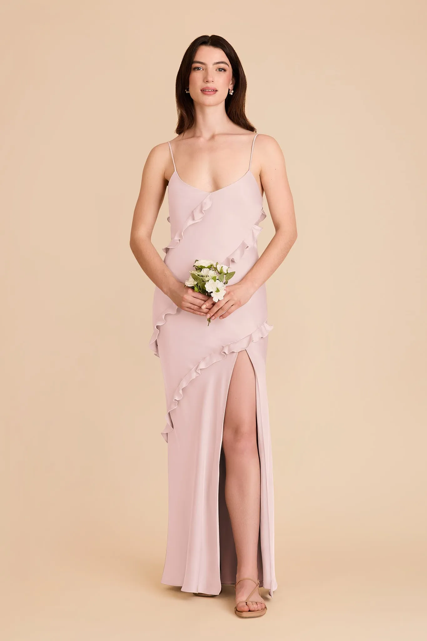 Valentina Matte Satin Dress - Pale Blush sold by Birdy Grey product image thumbnail 3