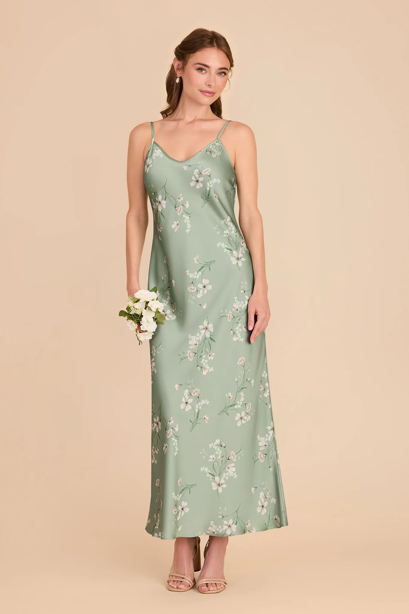 Alice Matte Satin Dress - Sage Le Fleur sold by Birdy Grey product image thumbnail 2