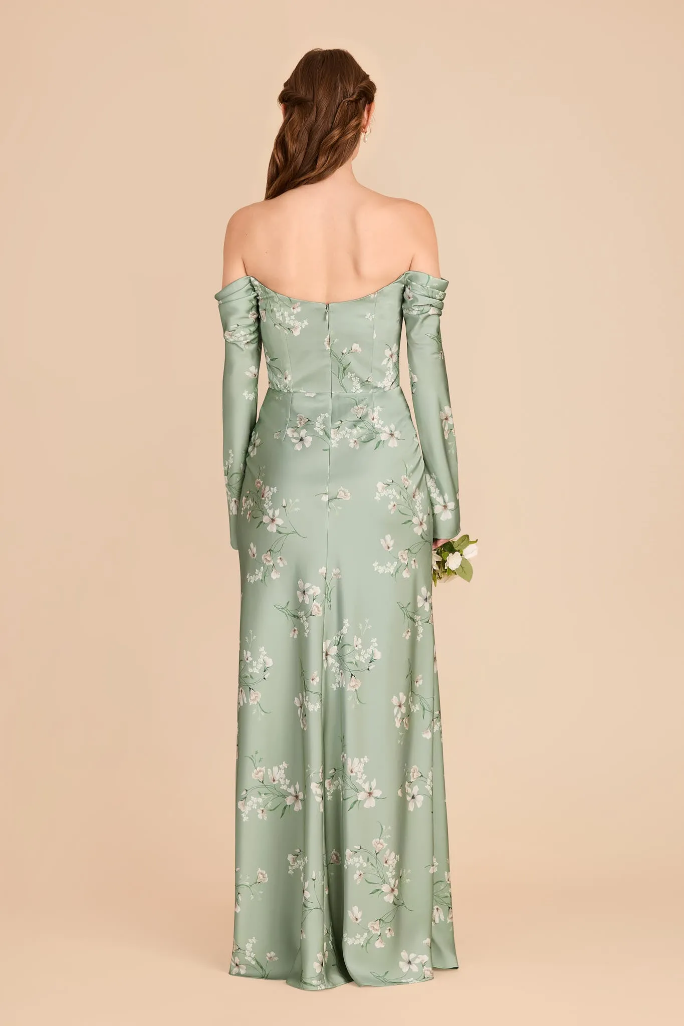 Maya Matte Satin Dress - Sage Le Fleur sold by Birdy Grey product image thumbnail 4
