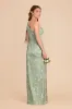Christine Matte Satin Dress - Sage Le Fleur sold by Birdy Grey
