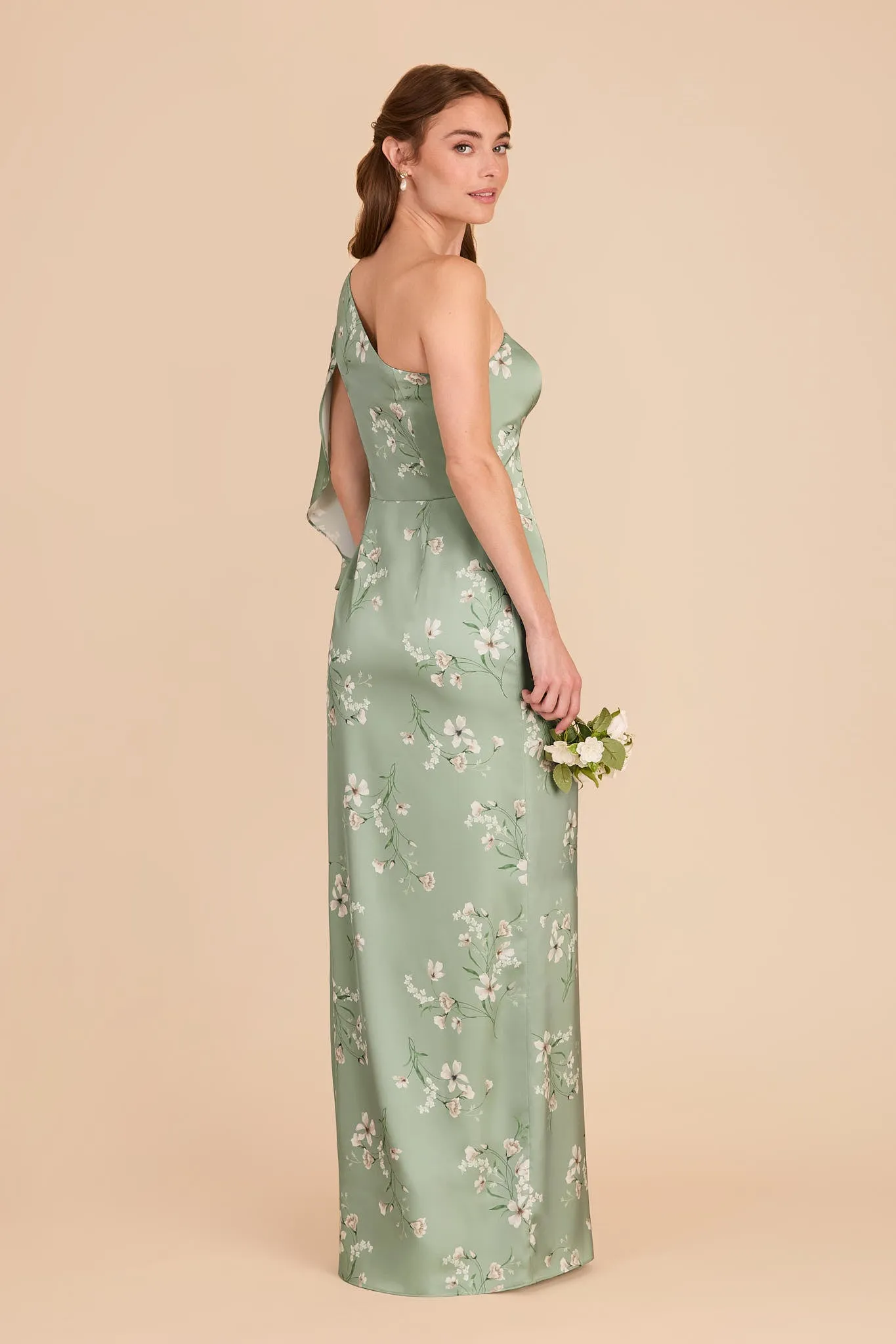 Christine Matte Satin Dress - Sage Le Fleur sold by Birdy Grey product image thumbnail 3