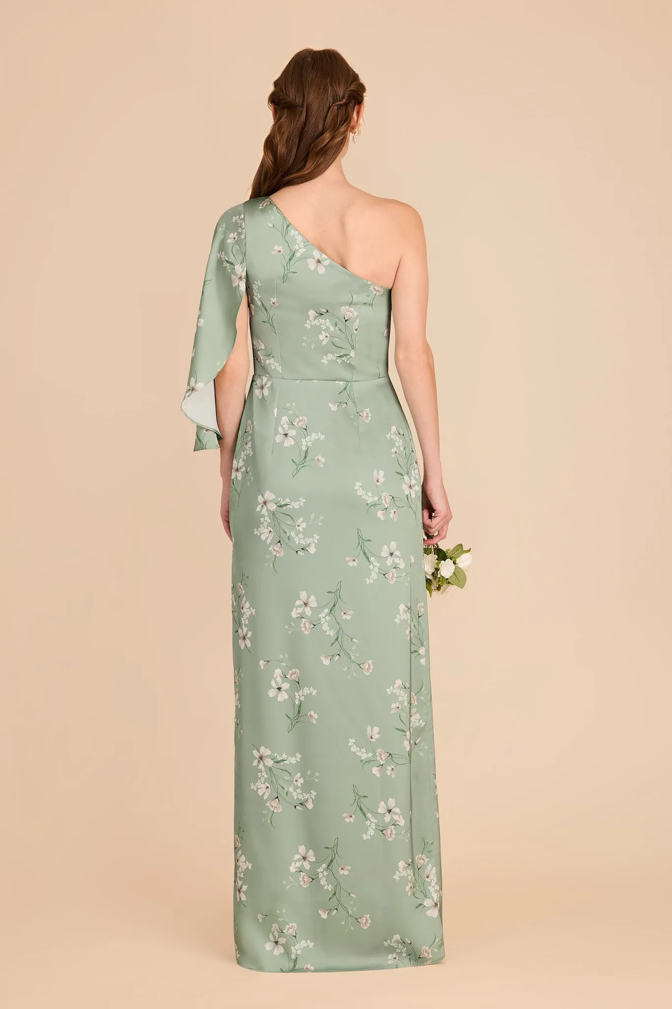Christine Matte Satin Dress - Sage Le Fleur sold by Birdy Grey product image thumbnail 4