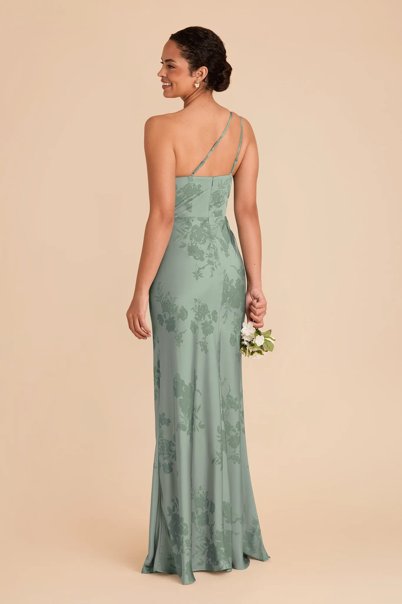 Kensie Matte Satin Dress - Sage Whimsical Blooms sold by Birdy Grey product image thumbnail 4