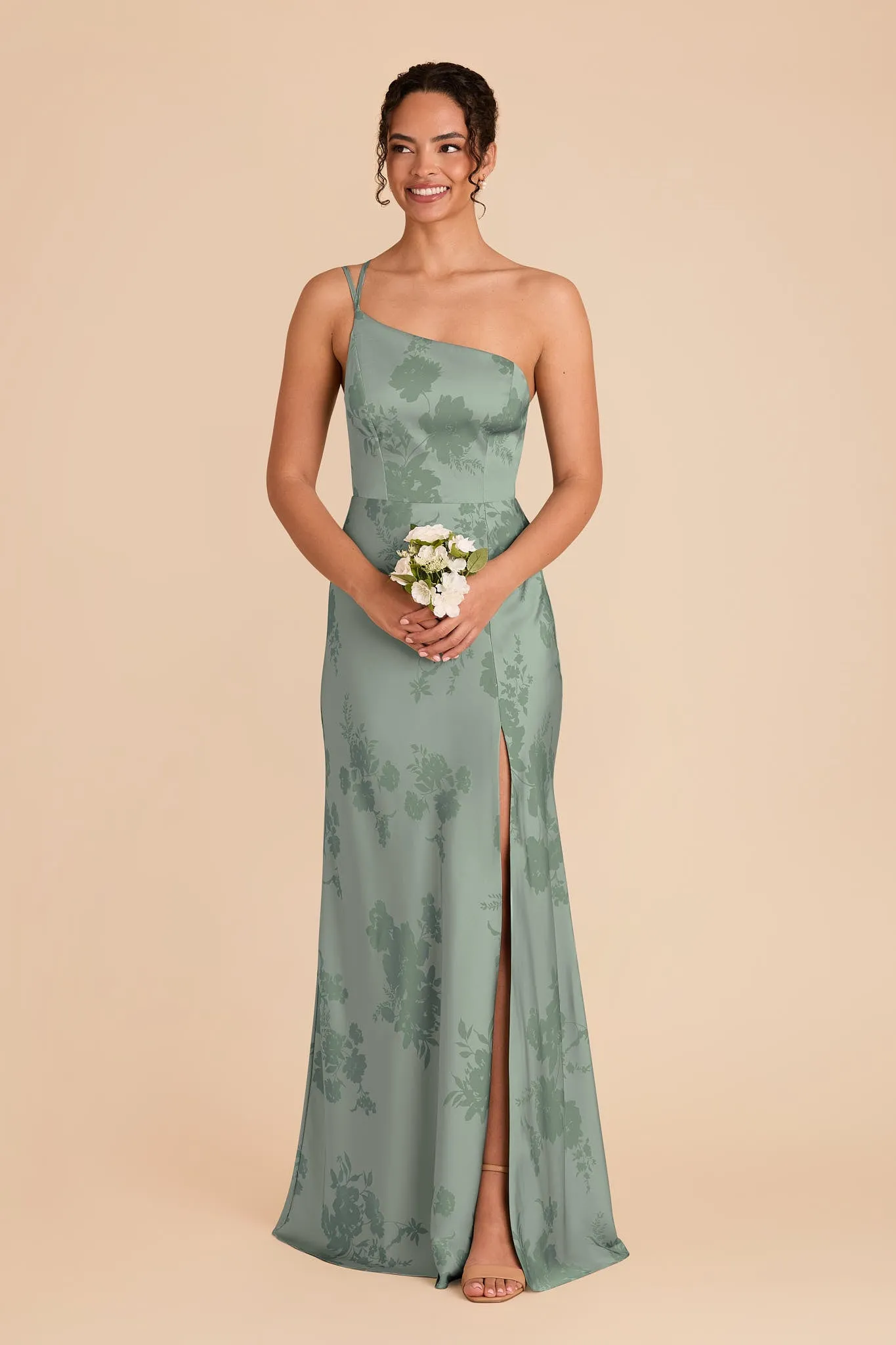 Kensie Matte Satin Dress - Sage Whimsical Blooms sold by Birdy Grey product image thumbnail 2