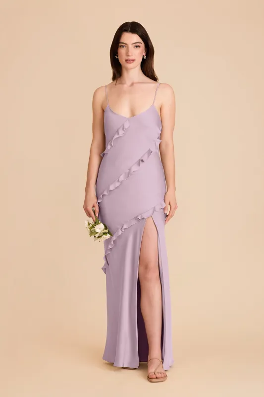 Valentina Matte Satin Dress - Lavender sold by Birdy Grey