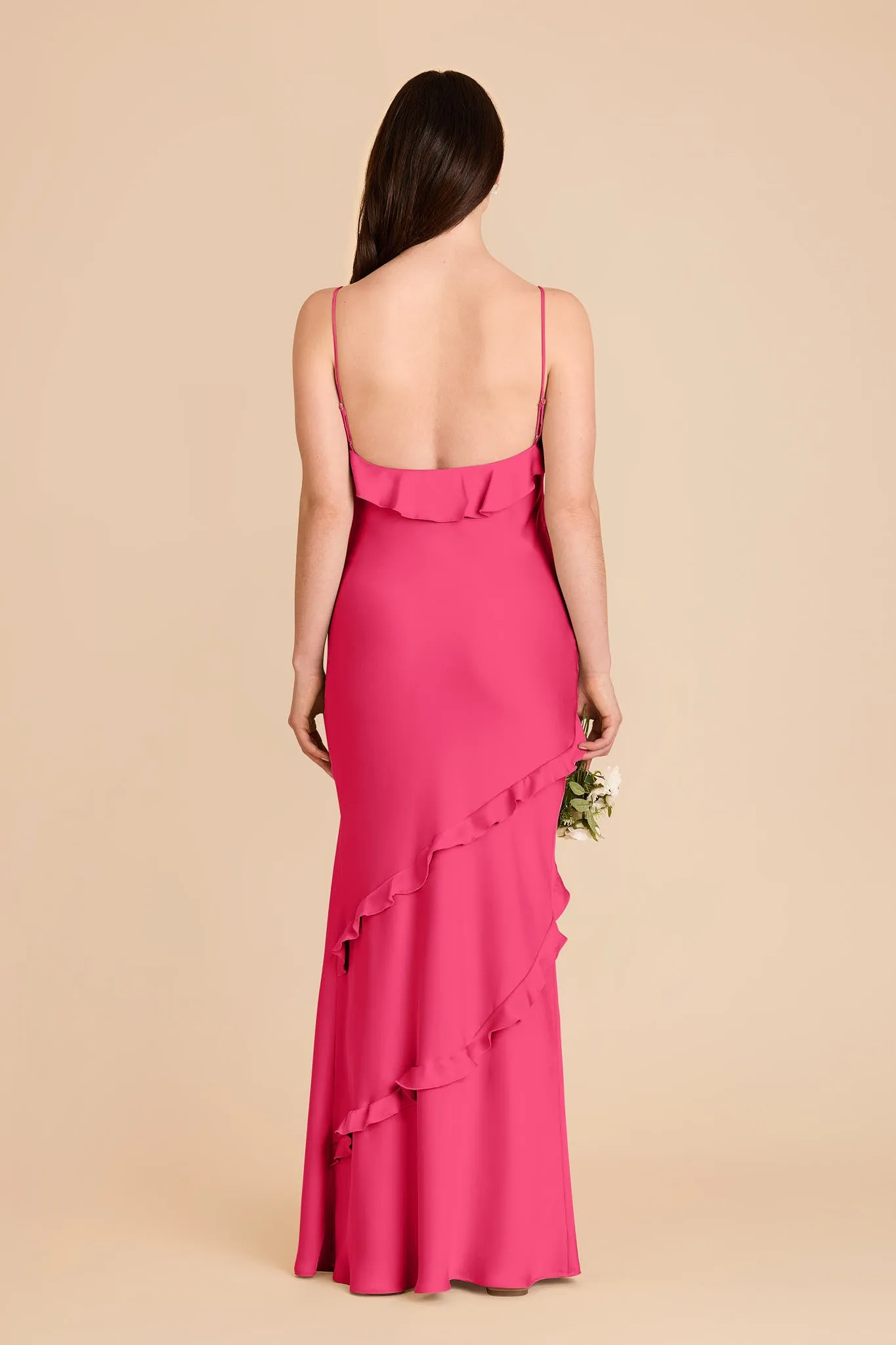 Valentina Matte Satin Dress - Fuchsia sold by Birdy Grey product image thumbnail 4
