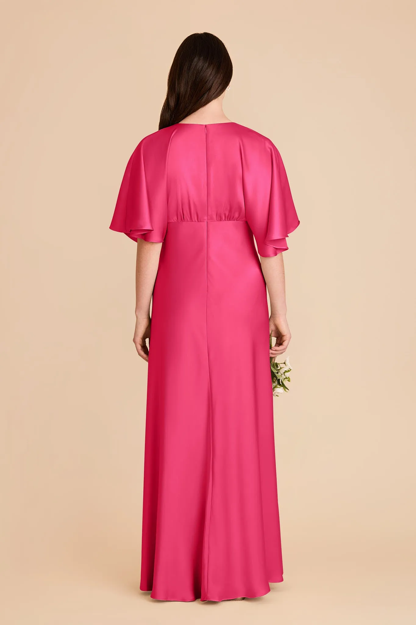 Shyla Matte Satin Dress - Fuchsia sold by Birdy Grey product image thumbnail 5