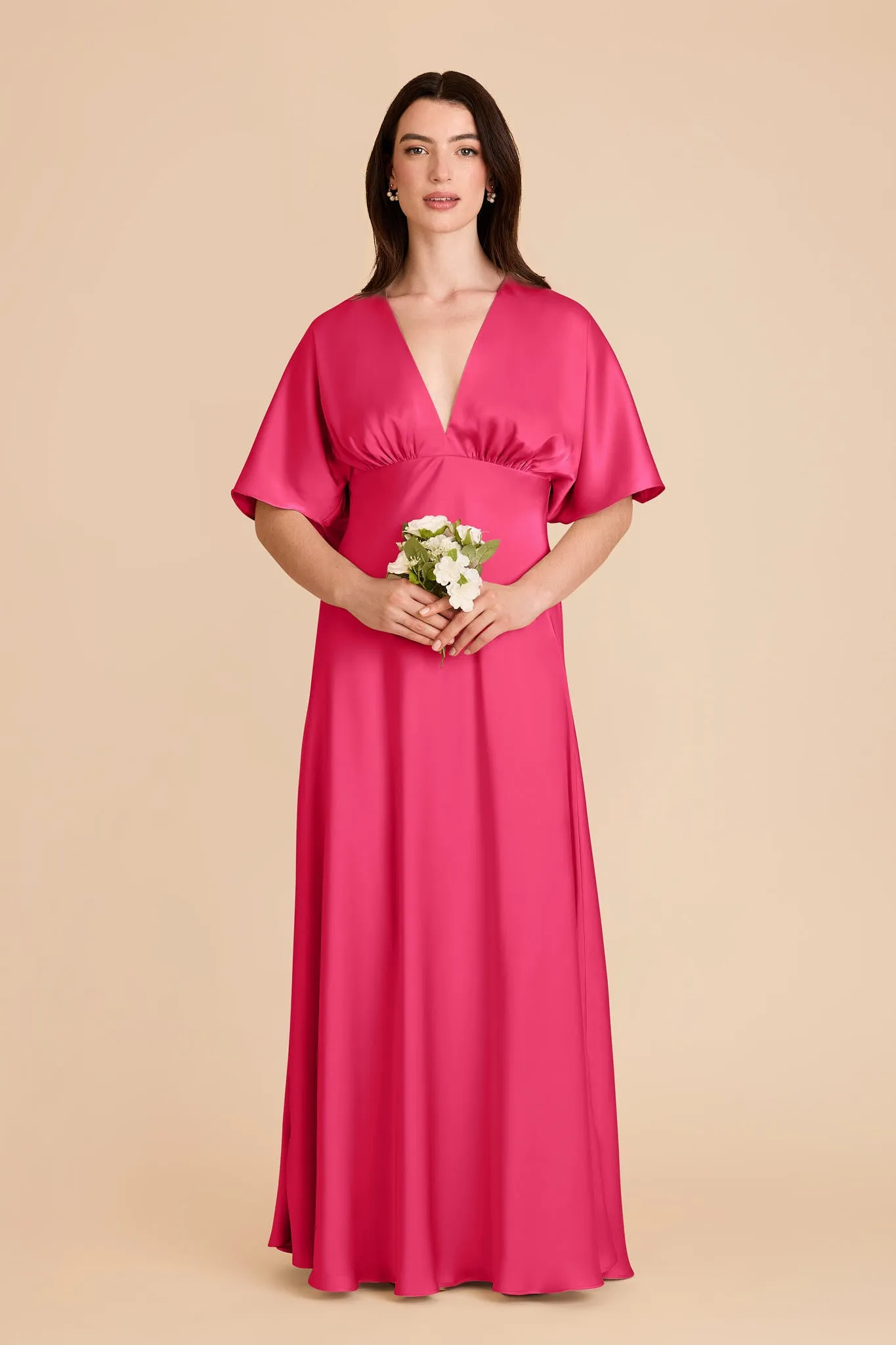 Shyla Matte Satin Dress - Fuchsia sold by Birdy Grey product image thumbnail 4