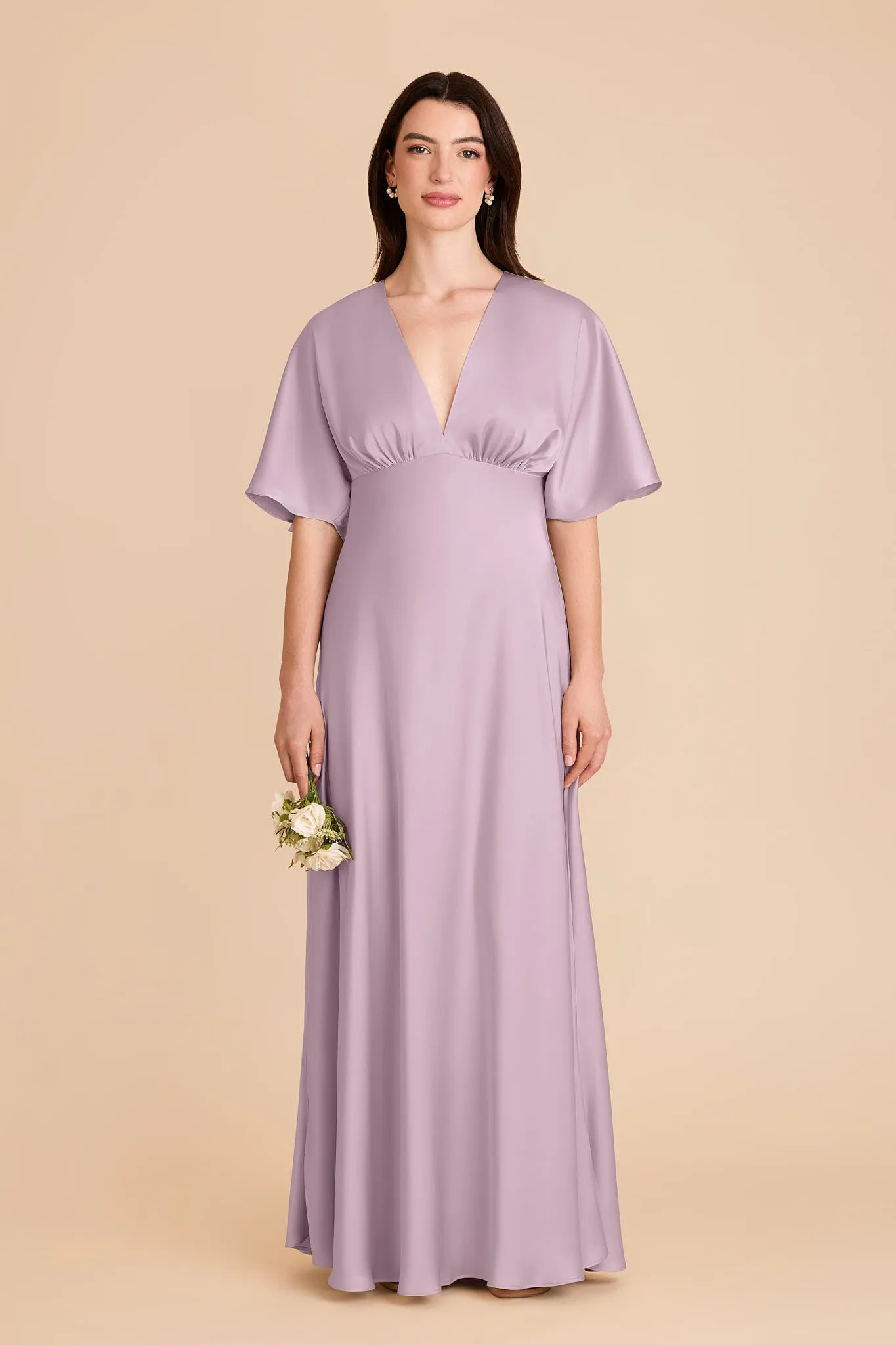 Shyla Matte Satin Dress - Lavender sold by Birdy Grey