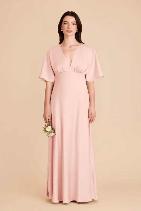 Shyla Matte Satin Dress - Blush Pink sold by Birdy Grey