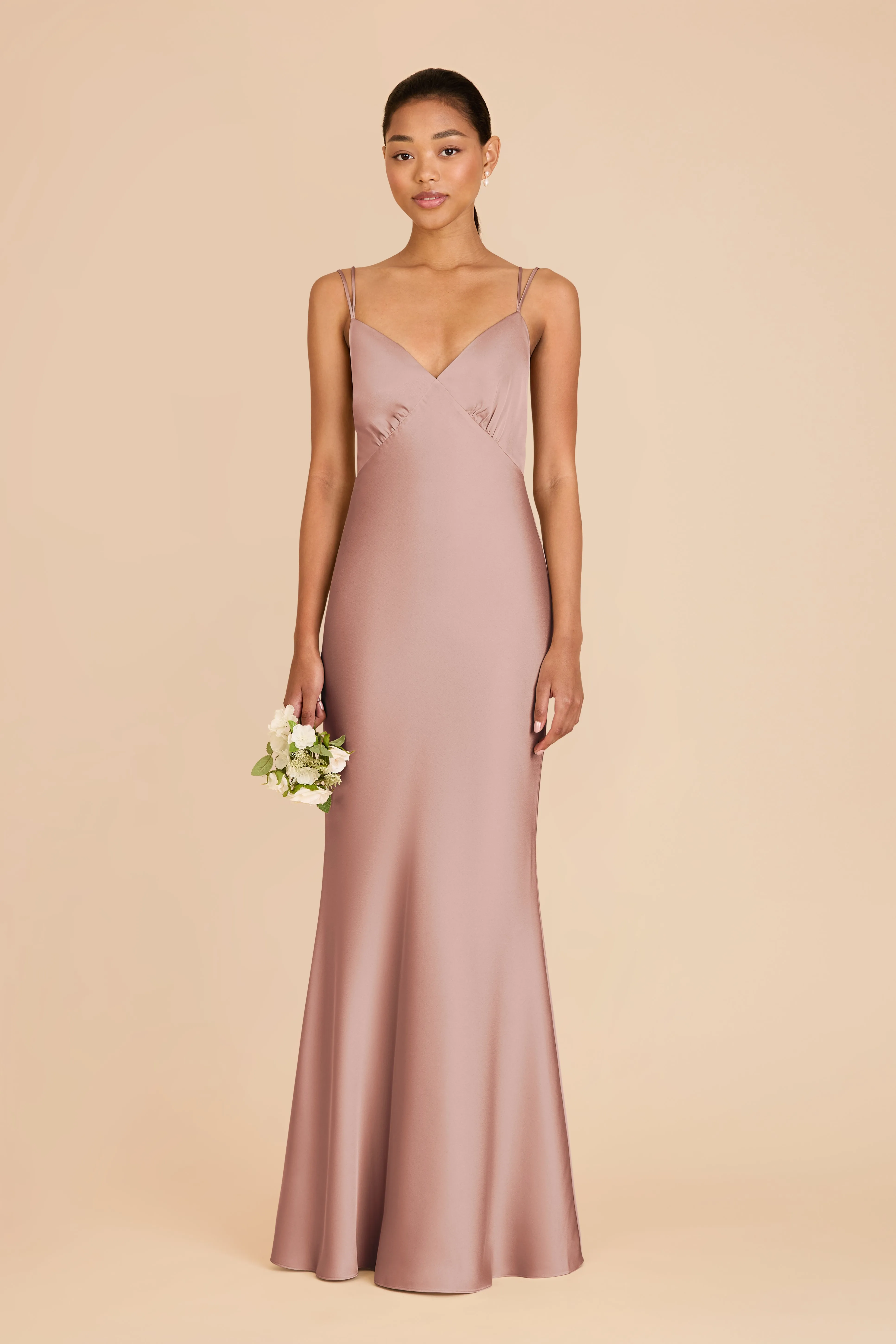 Dasha Matte Satin Dress - English Rose sold by Birdy Grey product image thumbnail 3
