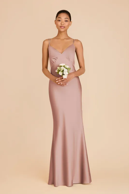 Dasha Matte Satin Dress - English Rose sold by Birdy Grey