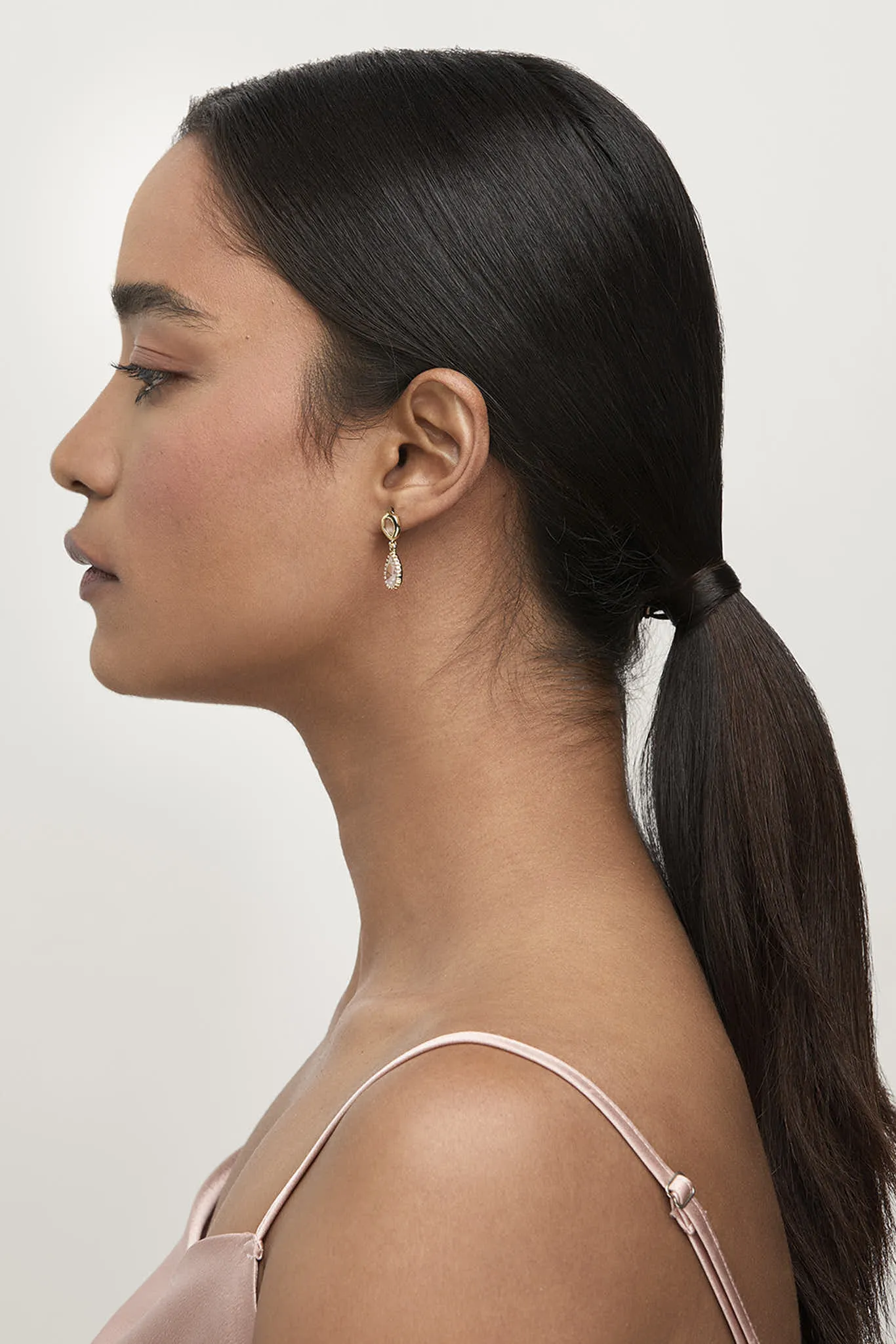 Glass Teardrop Earring - Gold sold by Birdy Grey product image thumbnail 2