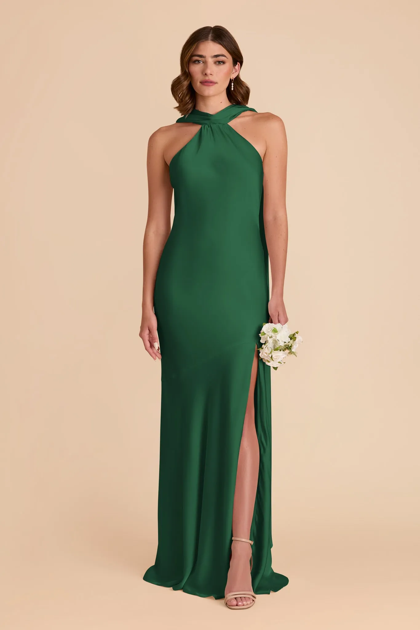 Eileen Matte Satin Dress - Forest Green sold by Birdy Grey product image thumbnail 3