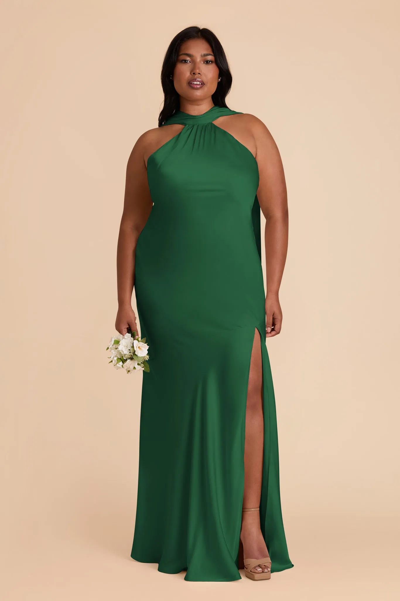 Eileen Matte Satin Dress - Forest Green sold by Birdy Grey product image thumbnail 2