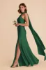 Eileen Matte Satin Dress - Forest Green sold by Birdy Grey