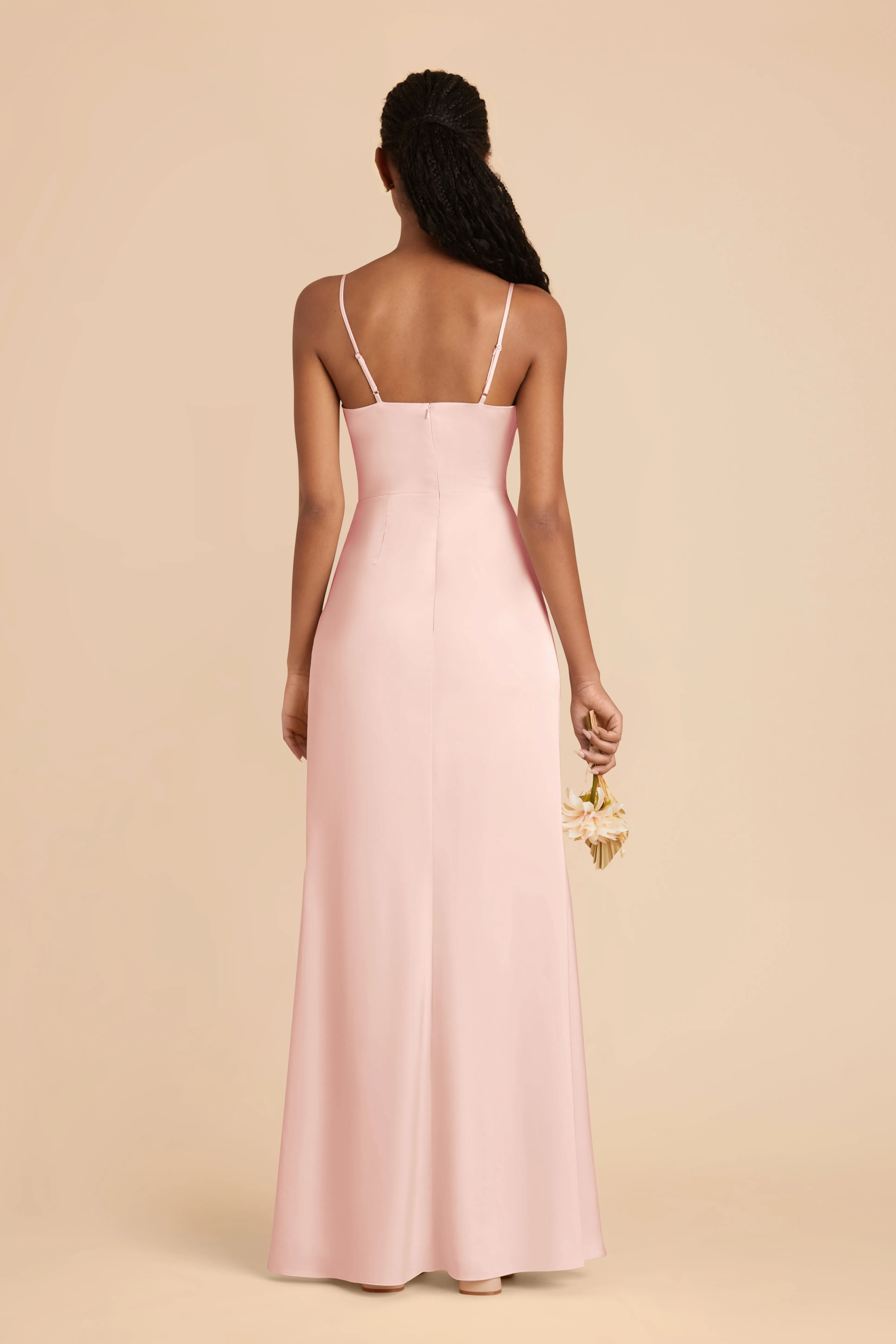 Lydia Matte Satin Dress - Blush Pink sold by Birdy Grey product image thumbnail 5
