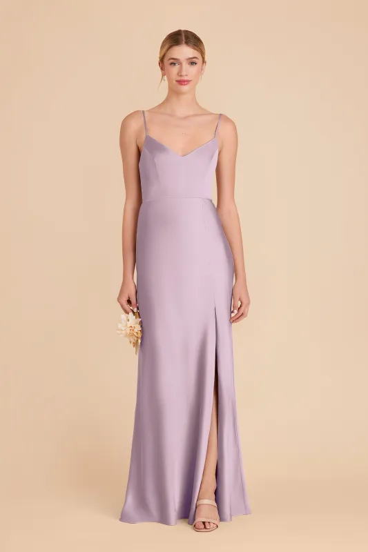 Jay Matte Satin Dress - Lavender sold by Birdy Grey