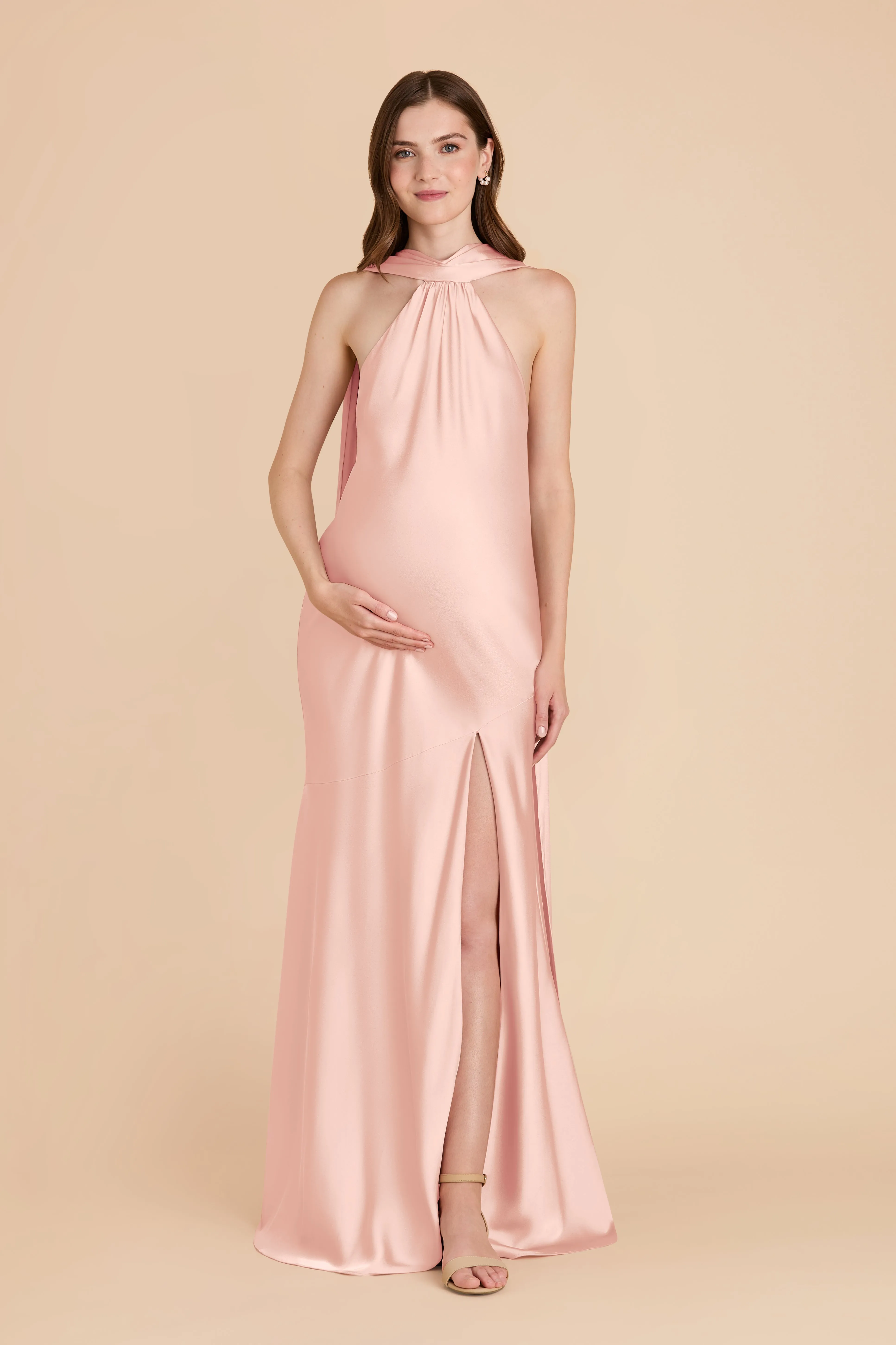 Eileen Matte Satin Dress - Blush Pink sold by Birdy Grey product image thumbnail 2