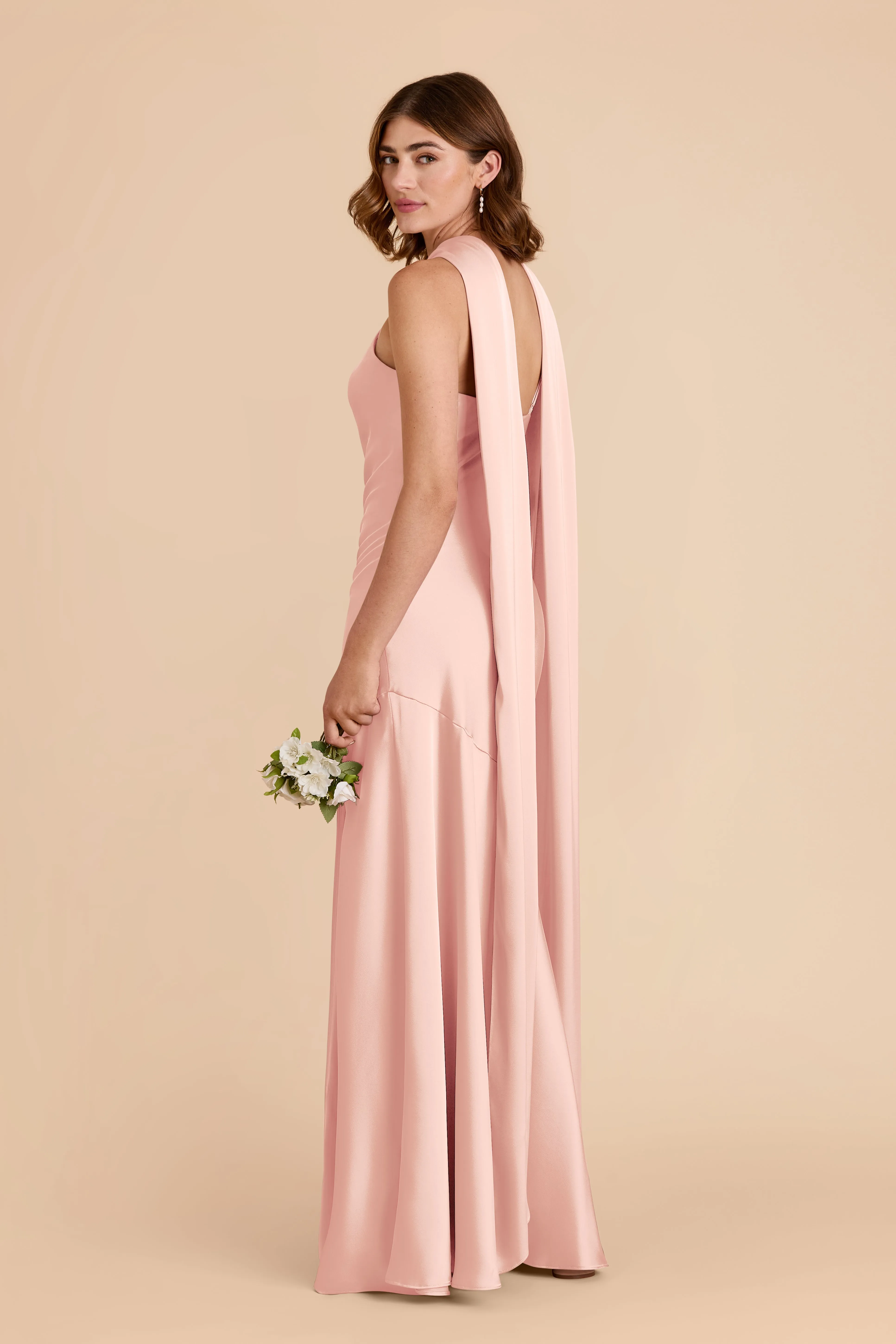 Eileen Matte Satin Dress - Blush Pink sold by Birdy Grey product image thumbnail 5