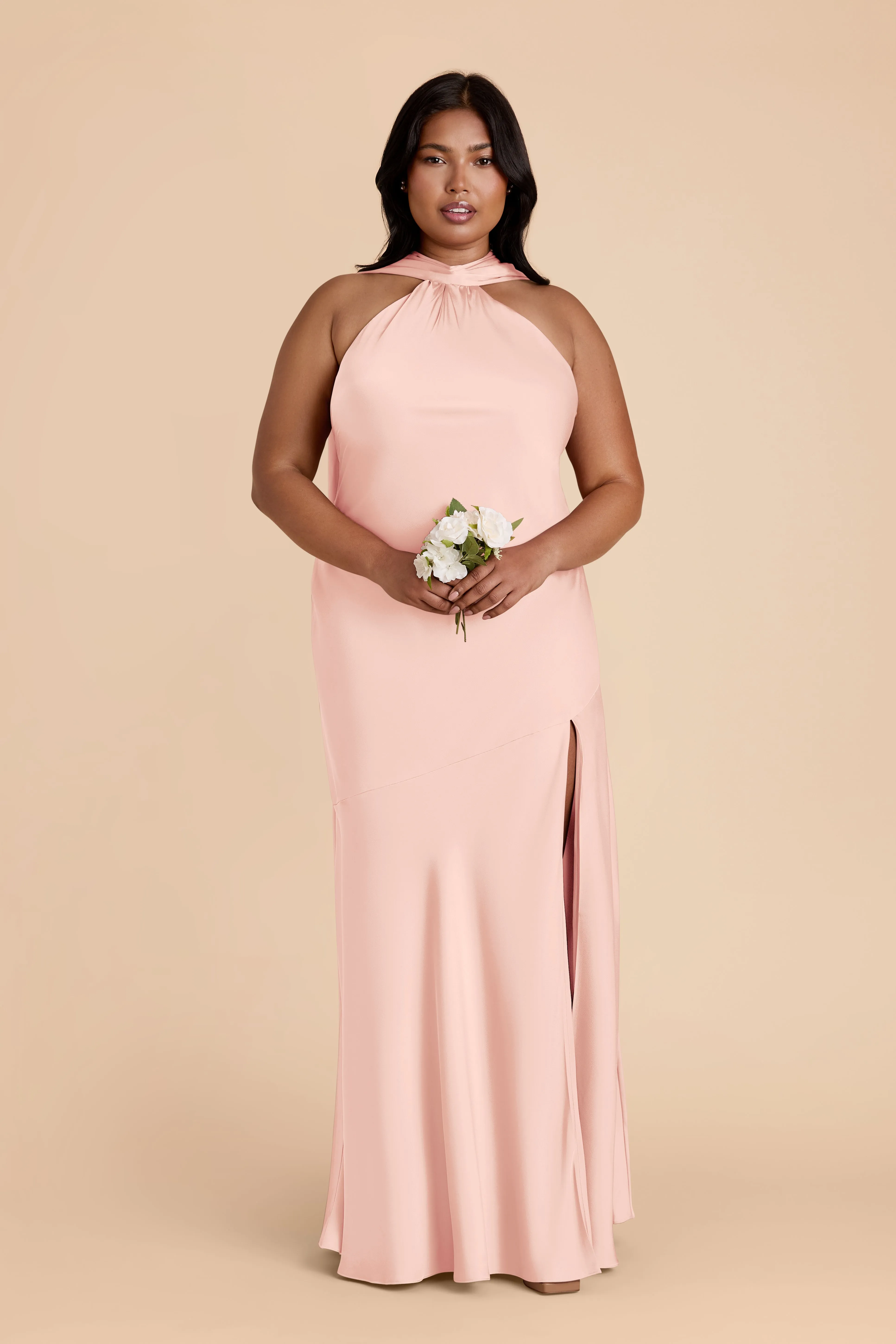 Eileen Matte Satin Dress - Blush Pink sold by Birdy Grey product image thumbnail 3