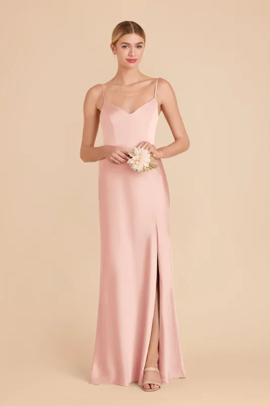Jay Matte Satin Dress - Blush Pink sold by Birdy Grey