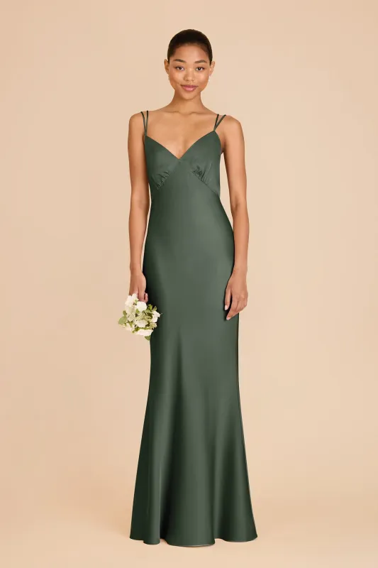 Dasha Matte Satin Dress - Eucalyptus sold by Birdy Grey