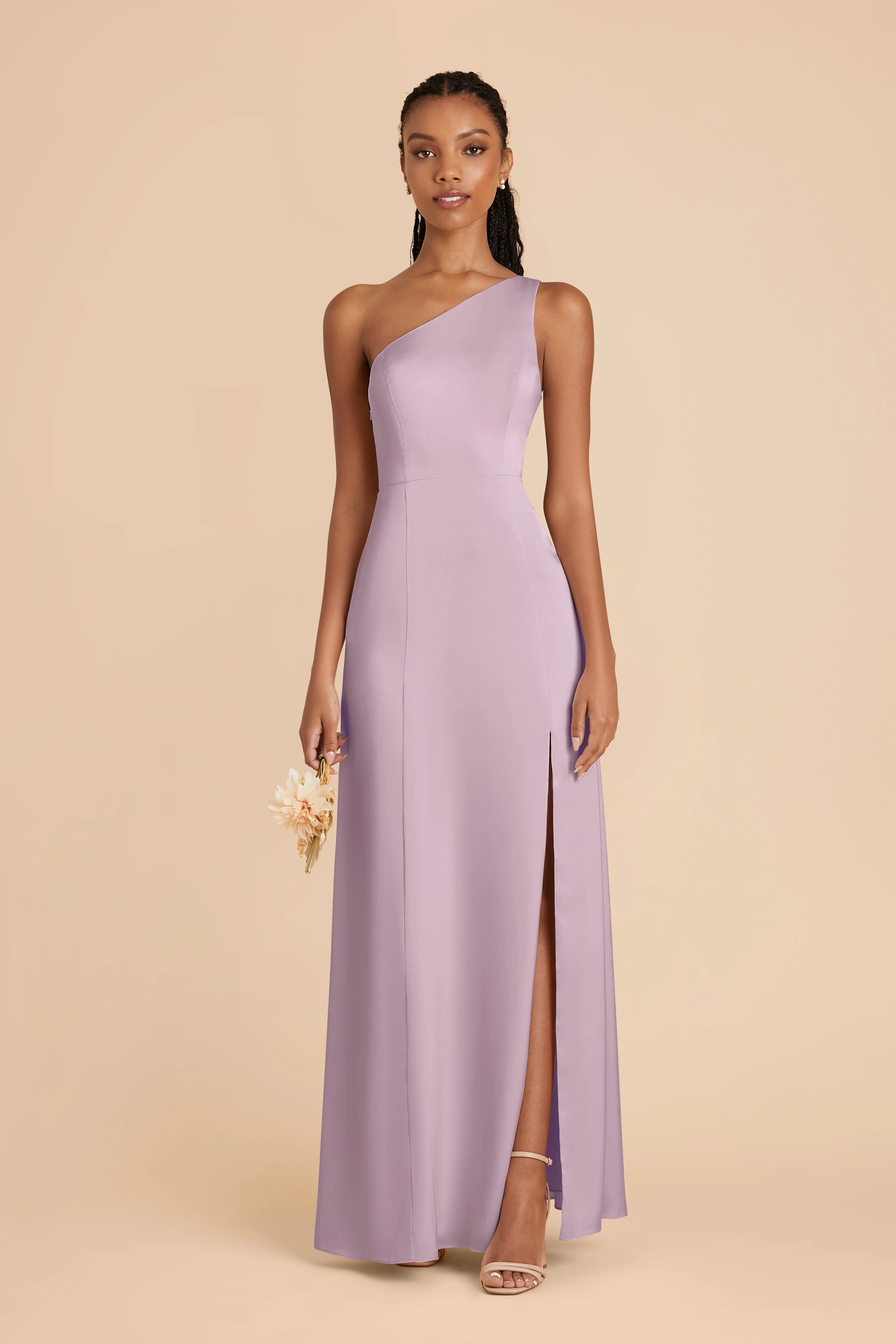 Kira Matte Satin Dress - Lavender sold by Birdy Grey