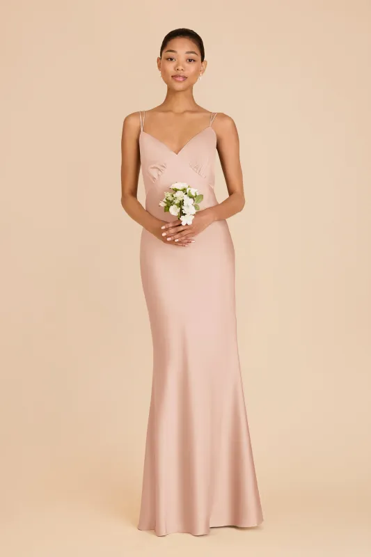 Dasha Matte Satin Dress - Rose Gold sold by Birdy Grey