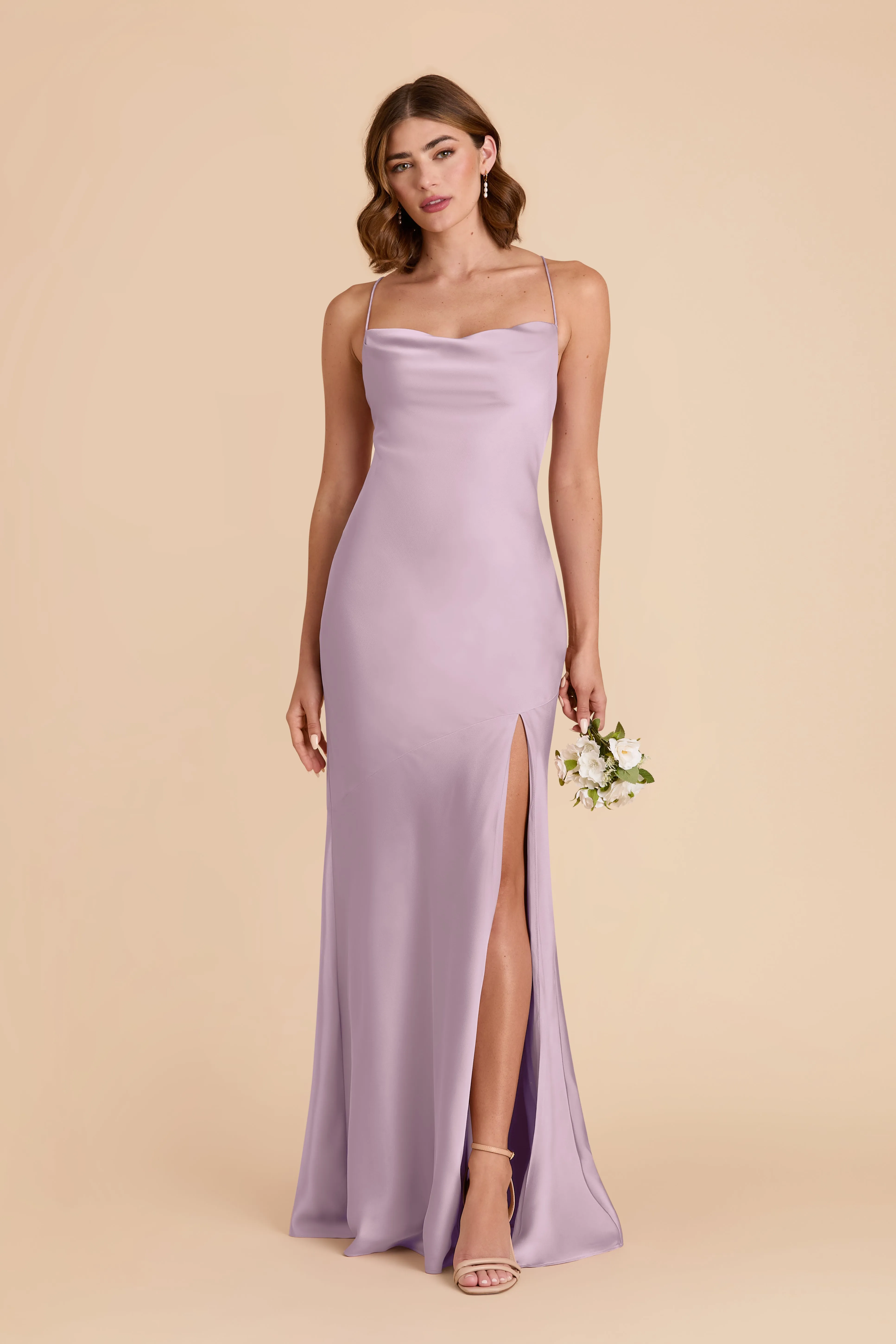 Olivia Matte Satin Dress - Lavender sold by Birdy Grey product image thumbnail 5