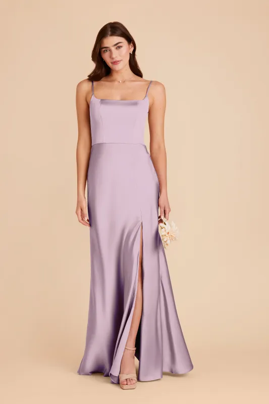 Mai Matte Satin Dress - Lavender sold by Birdy Grey