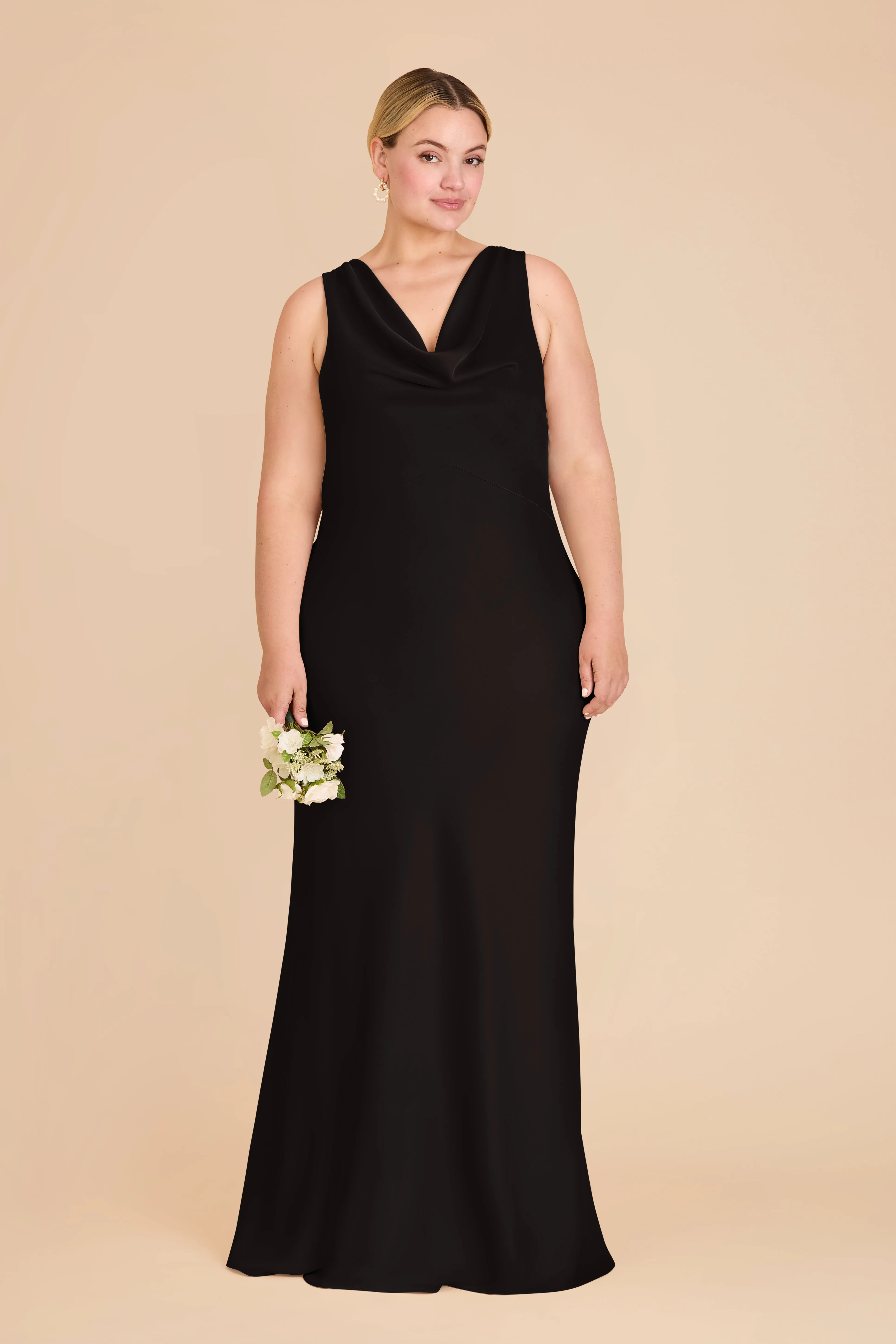 Bonnie Matte Satin Dress - Black sold by Birdy Grey product image thumbnail 2